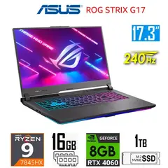ASUS - ROG STRIX G17-G713PV-WSP4 AMD RYZEN 9 7845HX 16GB 1TB SSD 17.3 WUXGA 8GB RTX 4060 NWIN 11