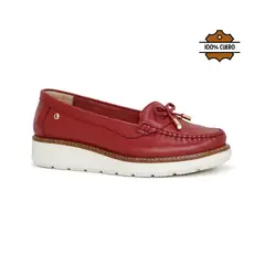 PAR&SS - Mocasines Mujer Cuero JA26Q2-MS860 Vino