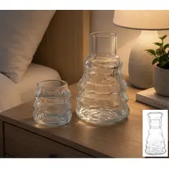 GENERICO - Jarra y Vaso para Mesita de Noche Modelo Nube