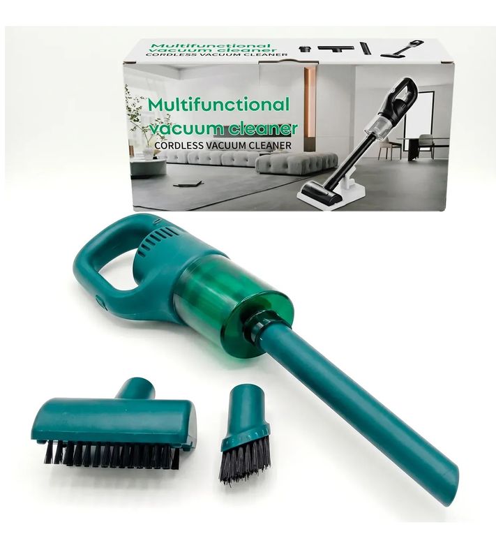 Aspirador Portátil Inalámbrico Para Coche Y Hogar Verde