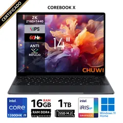 CHUWI - Laptop COREBOOK X, 14" 2K IPS, Core i9 13900HK, RAM 16GB, SSD 1 TB, Windows 11