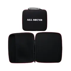 ALL SOUND - Estuche de Nylon Para 4 Microfonos con Cierre MC-4