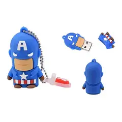 GENERICO - USB PENDRIVE MEMORIA CAPITAN AMERICA DE 32 GB