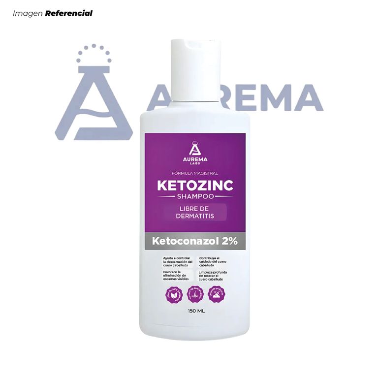 Ketozinc sin sal Shampoo de 150 Libre de Dermatitis ml Aurema LABS