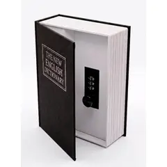 GENERICO - Libro Con Seguridad Caja Fuerte Con Llave Forma De Libro Ideal Para Guardar Joya Negro