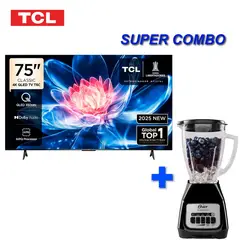TCL - Combo 75 QLED 4K Google TV 75T6C + Licuadora Oster 1.5L