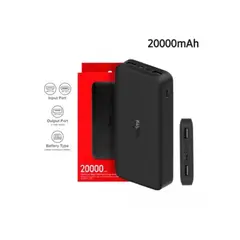 XIAOMI - Cargador Portátil Original Redmi Power Bank 20000 Mah- negro