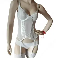 GENERICO - ROPA INTERIOS LOLITAS CONJUNTO BLANCO LUX