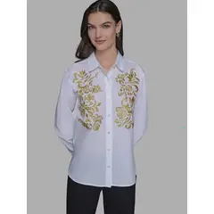 KARL LAGERFELD - CAMISA OVERSIZE ESTAMPADA KL