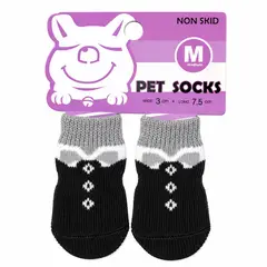 GENERICO - Pack x 1 Set de medias antideslizantes para mascotas perros y gatos talla M