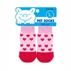 GENERICO - Pack x 1 Set de medias antideslizantes para mascotas perros y gatos talla L