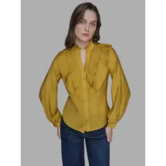 KARL LAGERFELD - BLUSA RUFFLE COLLAR BUTTON DOWN BLOU