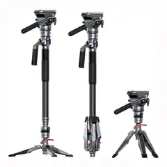GENERICO - Monopod SmallRig Fibra de Carbono Cabezal Fluido 175cm 5kg
