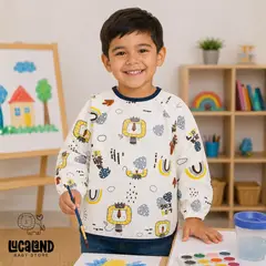 LUCALAND - Babero delantal impermeable leoncito