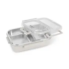 TRIKO - Lonchera de acero inoxidable térmica con divisores tipo bento