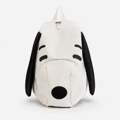 SNOOPY - Mochila Casual Blanco y Negro
