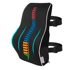 GENERICO - Cojín Respaldar Lumbar Premium Ortopédico Gel + Funda
