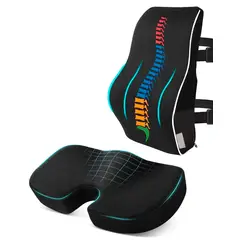 HANMA - Cojin Ergonomico Duo Gel Asiento Y Lumbar Oficina
