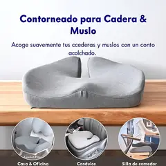 HANMA - Cojin De Asiento Ortopedico Extra Foam + Funda Algodon