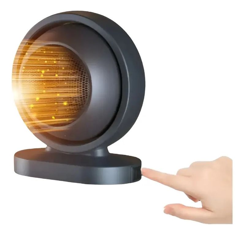 Calefactor Ventilador 380w Plomo Para El Dormitorio
