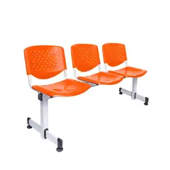 ALTHEA CONFORT - Banqueta De Espera Prisma Ve Naranja 3 Asientos Eg
