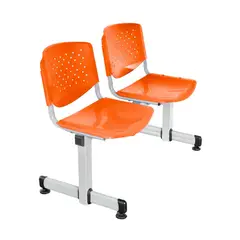 ALTHEA CONFORT - Banqueta De Espera Prisma Ve Naranja 2 Asientos Eg