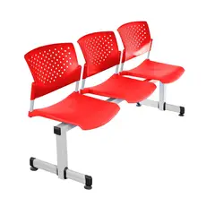 ALTHEA CONFORT - Banqueta De Espera Butterfly Ve Rojo 3 Asientos Eg