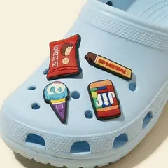 LE PETIT COMPANY - Set 4 Pines para Crocs Snacks Coreanos Helado Kawaii Comida Divertidos