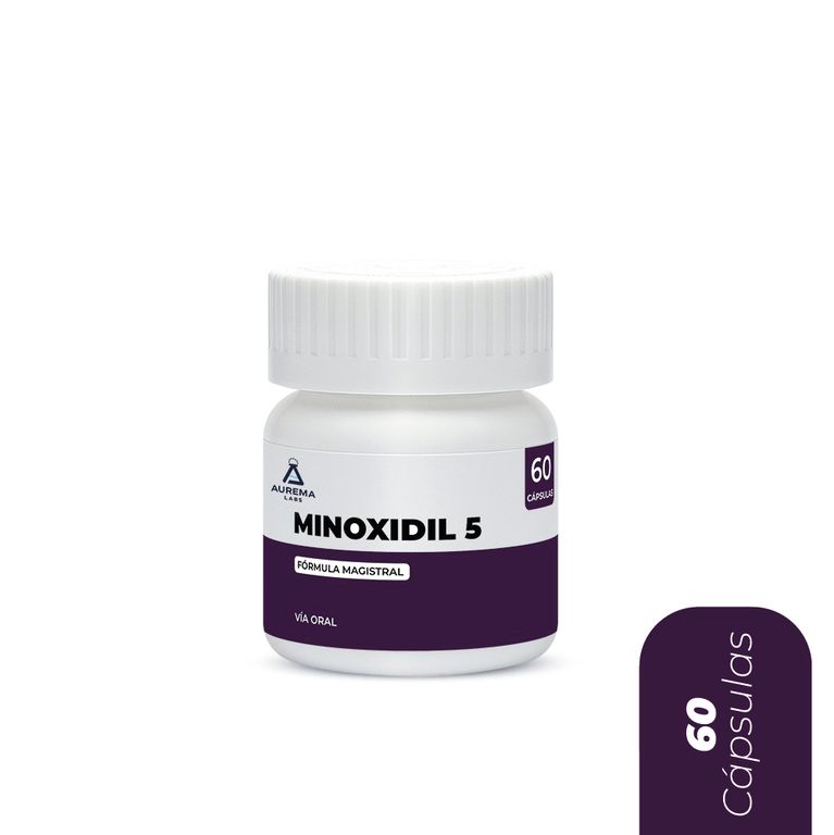 Minoxidil 5% Formula Magistral 60 Cápsulas Aurema LAB´S