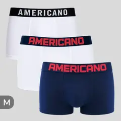 AMERICANO UNDERWEAR - Boxer Anatómico Pack de 3 Hombre Algodón Americano Talla M