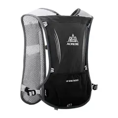 AONIJIE - Chaleco de Hidratación Running Unisex 5L Negro Ligero y Transpirable