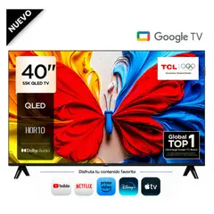 TCL - TELEVSOR 40 PULGADAS QLED GOOGLE TV 40S5K