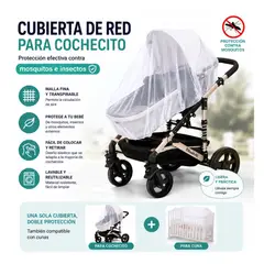 GENERICO - Red malla mosquitera para coche o cuna de bebé