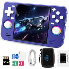PUREPOWER - Consola de juegos portátil de 4 pulgadas, sistema Linux de código abierto,con Wi-Fi multijugador-64G