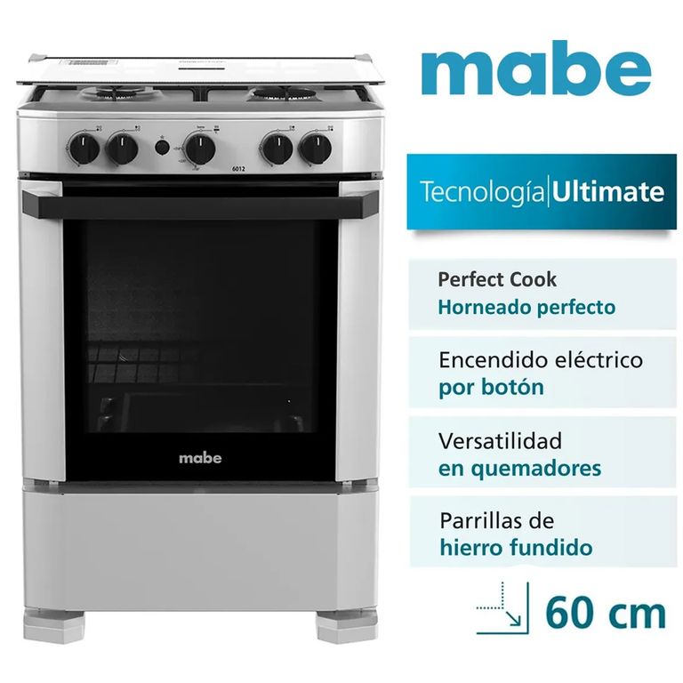 Cocina de piso a Gas 60 cm Silver - CMP6012AG1