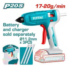 Total Tools - Pistola de Silicona Inalámbrica 20V 17-20GMIN más Accesorio - Total TGGLI2003