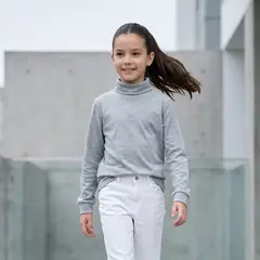 GENERICO - Cafarena Niña 100% Algodón Gris con Puño - Angela Kids