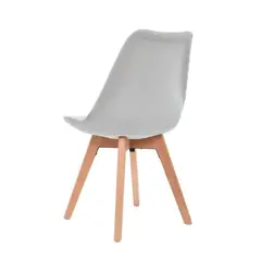 OFIDEAS - Silla De Comedor Diseño Ghost Gris Claro