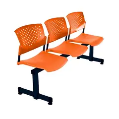 ALTHEA CONFORT - Banqueta De Espera Butterfly Ve Naranja 3 Asientos En