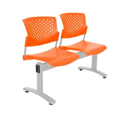 OFIDEAS - Banqueta De Espera Butterfly Ve Naranja 2 Asientos Eg