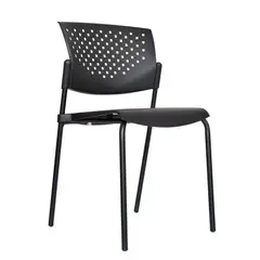 OFIDEAS - Silla Fija De Visita Butterfly Negro Estructura Negro