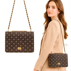 OEM - Cartera Elegante Para Mujer Con Correa De Cadena Y Diseño Marrón