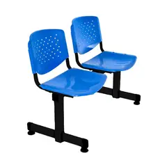 OFIDEAS - Banqueta De Espera Prisma Ve Azul 2 Asientos En