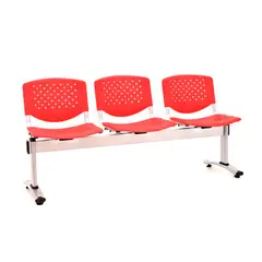 ALTHEA CONFORT - Banqueta De Espera Prisma Pro Rojo 3 Asientos Eg
