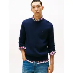 TOMMY HILFIGER - SWEATER PIMA CTN CASH STRUCTURE CREW