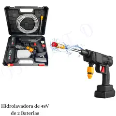 HIDROPLUS - Pistola de Agua a Presión Portátil Hidrolavadora con 2 Baterías