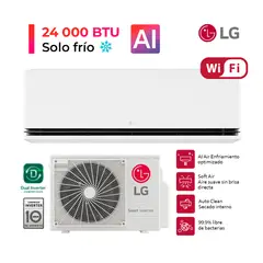LG - DUALCOOL Aire Acondicionado Inverter 24000 BTU Función solo frío con IA