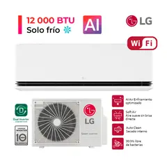 LG - DUALCOOL Aire Acondicionado Inverter 12000 BTU Función solo frío con IA