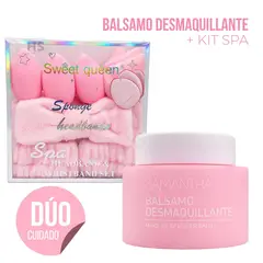 OEM - Dúo Bálsamo Desmaquillante + Kit Spa Con Vincha Fluffy Y Esponjas Beauty Blender