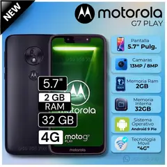 MOTOROLA - Celular G7 Play 5.7" Pulg. 2GB RAM 32GB Android 9 Pie - Negro
